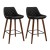 Artiss Set of 2 Bar Stools 68cm Black PU Leather Seat Solid Bentwood Legs Steel Footrest Diamond Backrest Artiss Set of 2 Bar Stools 68cm Black PU Leather Seat Solid Bentwood Legs Steel Footrest Diamond Backrest