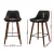 Artiss Bar Stools Set of 4, Bentwood & Black PU Leather, 68cm Seat Height, Stylish & Durable with Footrest