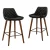 Artiss Bar Stools Set of 4, Bentwood & Black PU Leather, 68cm Seat Height, Stylish & Durable with Footrest