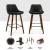 Artiss Bar Stools Set of 4, Bentwood & Black PU Leather, 68cm Seat Height, Stylish & Durable with Footrest