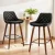 Artiss Bar Stools Set of 4, Bentwood & Black PU Leather, 68cm Seat Height, Stylish & Durable with Footrest