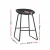 Artiss Ludovic 2x Bar Stools PU Leather Kitchen Dining Chairs, Metal Frame, Footrest, Black, 65cm Seat Height