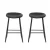 Artiss Ludovic 2x Bar Stools PU Leather Kitchen Dining Chairs, Metal Frame, Footrest, Black, 65cm Seat Height