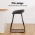 Artiss Ludovic 2x Bar Stools PU Leather Kitchen Dining Chairs, Metal Frame, Footrest, Black, 65cm Seat Height