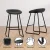 Artiss Ludovic 2x Bar Stools PU Leather Kitchen Dining Chairs, Metal Frame, Footrest, Black, 65cm Seat Height