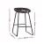 Artiss Ludovic 4x Bar Stools PU Leather Kitchen Dining Chairs, Metal Frame, Footrest, 65cm Seat Height, Black