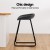 Artiss Ludovic 4x Bar Stools PU Leather Kitchen Dining Chairs, Metal Frame, Footrest, 65cm Seat Height, Black