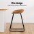 Artiss 2x Ludovic Bar Stools Brown PU Leather Kitchen Counter Chairs with Metal Frame and Footrest, 65cm Seat