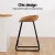 Artiss 2x Ludovic Bar Stools Brown PU Leather Kitchen Counter Chairs with Metal Frame and Footrest, 65cm Seat