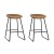 Artiss 2x Ludovic Bar Stools Brown PU Leather Kitchen Counter Chairs with Metal Frame and Footrest, 65cm Seat