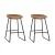 Artiss 2x Ludovic Bar Stools Brown PU Leather Kitchen Counter Chairs with Metal Frame and Footrest, 65cm Seat