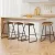 Artiss Ludovic 4x Bar Stools Brown PU Leather 65cm Seat Height Metal Frame with Footrest for Kitchen Dining