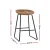 Artiss Ludovic 4x Bar Stools Brown PU Leather 65cm Seat Height Metal Frame with Footrest for Kitchen Dining