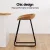 Artiss Ludovic 4x Bar Stools Brown PU Leather 65cm Seat Height Metal Frame with Footrest for Kitchen Dining