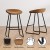 Artiss Ludovic 4x Bar Stools Brown PU Leather 65cm Seat Height Metal Frame with Footrest for Kitchen Dining