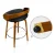 Artiss 2x Swivel Bar Stools with Curving Backrest - Walnut Wood, Black PU Leather Seat, Chrome Footrest, 80cm Height