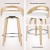 Artiss 2x Swivel Bar Stools White PU Leather, Plywood, Low Back, 64cm Seat, Counter Chairs, Chrome Footrest Artiss 2x Swivel Bar Stools White PU Leather, Plywood, Low Back, 64cm Seat, Counter Chairs, Chrome Footrest