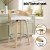 Artiss Set of 4 Swivel Bar Stools, White PU Leather, Low Back, Plywood Legs, 64cm Seat, Modern Dining Chairs Artiss Set of 4 Swivel Bar Stools, White PU Leather, Low Back, Plywood Legs, 64cm Seat, Modern Dining Chairs