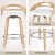Artiss Set of 4 Swivel Bar Stools, White PU Leather, Low Back, Plywood Legs, 64cm Seat, Modern Dining Chairs Artiss Set of 4 Swivel Bar Stools, White PU Leather, Low Back, Plywood Legs, 64cm Seat, Modern Dining Chairs