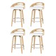 Artiss Set of 4 Swivel Bar Stools, White PU Leather, Low Back, Plywood Legs, 64cm Seat, Modern Dining Chairs Artiss Set of 4 Swivel Bar Stools, White PU Leather, Low Back, Plywood Legs, 64cm Seat, Modern Dining Chairs