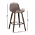 Artiss Bentwood Bar Stools Set of 2 - PU Leather Seat, Walnut Finish, Metal Footrest, Anti-Slip Feet, 130kg Capacity