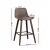 Artiss Bar Stools Set of 4, Vintage PU Leather, Solid Wood, Walnut Finish, 48.5x48.5x88cm, Stylish Home Café Seating