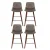 Artiss Bar Stools Set of 4, Vintage PU Leather, Solid Wood, Walnut Finish, 48.5x48.5x88cm, Stylish Home Café Seating