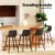 Artiss Bar Stools Set of 4, Vintage PU Leather, Solid Wood, Walnut Finish, 48.5x48.5x88cm, Stylish Home Café Seating