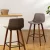 Artiss Bar Stools Set of 4, Vintage PU Leather, Solid Wood, Walnut Finish, 48.5x48.5x88cm, Stylish Home Café Seating