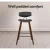Artiss 2x Mika Bar Stools - Walnut Finish, PU Leather Padded Seat, Solid Wood Frame, Metal Footrest, 87cm Height