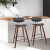Artiss 2x Mika Bar Stools - Walnut Finish, PU Leather Padded Seat, Solid Wood Frame, Metal Footrest, 87cm Height Artiss 2x Mika Bar Stools - Walnut Finish, PU Leather Padded Seat, Solid Wood Frame, Metal Footrest, 87cm Height