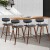Artiss 4x Bentwood Bar Stools - Walnut Finish, PU Leather Padded Seat, Solid Wood Frame, Anti-Slip Feet, 87cm Height Artiss 4x Bentwood Bar Stools - Walnut Finish, PU Leather Padded Seat, Solid Wood Frame, Anti-Slip Feet, 87cm Height