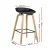 Artiss 2x Bar Stools Black, 67cm Seat, Wooden Legs, PP Plastic Seat, Metal Footrest, Anti-Slip Protectors, Modern Design