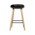 Artiss 2x Bar Stools Black, 67cm Seat, Wooden Legs, PP Plastic Seat, Metal Footrest, Anti-Slip Protectors, Modern Design