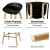 Artiss 2x Bar Stools Black, 67cm Seat, Wooden Legs, PP Plastic Seat, Metal Footrest, Anti-Slip Protectors, Modern Design