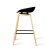 4x Artiss Bentwood Bar Stools Wooden Black 67cm Kitchen Counter Dining Chairs PP Plastic Seat Metal Footrest