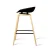 4x Artiss Bentwood Bar Stools Wooden Black 67cm Kitchen Counter Dining Chairs PP Plastic Seat Metal Footrest
