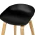 4x Artiss Bentwood Bar Stools Wooden Black 67cm Kitchen Counter Dining Chairs PP Plastic Seat Metal Footrest