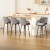 Artiss 4x Velvet Swivel Bar Stools 70cm Grey Padded Seat Solid Wood Frame with Chrome Footrest and Backrest Artiss 4x Velvet Swivel Bar Stools 70cm Grey Padded Seat Solid Wood Frame with Chrome Footrest and Backrest
