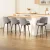 Artiss 4x Velvet Swivel Bar Stools 70cm Grey Padded Seat Solid Wood Frame with Chrome Footrest and Backrest