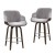 Artiss 4x Velvet Swivel Bar Stools 70cm Grey Padded Seat Solid Wood Frame with Chrome Footrest and Backrest Artiss 4x Velvet Swivel Bar Stools 70cm Grey Padded Seat Solid Wood Frame with Chrome Footrest and Backrest