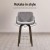 Artiss 4x Velvet Swivel Bar Stools 70cm Grey Padded Seat Solid Wood Frame with Chrome Footrest and Backrest Artiss 4x Velvet Swivel Bar Stools 70cm Grey Padded Seat Solid Wood Frame with Chrome Footrest and Backrest