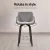Artiss 4x Velvet Swivel Bar Stools 70cm Grey Padded Seat Solid Wood Frame with Chrome Footrest and Backrest