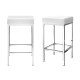 Artiss 4x White Leather Bar Stools - PU Padded Seats, Chrome Steel Legs, 36x36x69cm, Modern Design, 1-Year Warranty Artiss 4x White Leather Bar Stools - PU Padded Seats, Chrome Steel Legs, 36x36x69cm, Modern Design, 1-Year Warranty