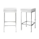 Artiss 4x White Leather Bar Stools - PU Padded Seats, Chrome Steel Legs, 36x36x69cm, Modern Design, 1-Year Warranty Artiss 4x White Leather Bar Stools - PU Padded Seats, Chrome Steel Legs, 36x36x69cm, Modern Design, 1-Year Warranty