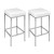 Artiss 4x White Leather Bar Stools - PU Padded Seats, Chrome Steel Legs, 36x36x69cm, Modern Design, 1-Year Warranty