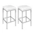 Artiss 4x White Leather Bar Stools - PU Padded Seats, Chrome Steel Legs, 36x36x69cm, Modern Design, 1-Year Warranty