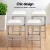 Artiss 4x White Leather Bar Stools - PU Padded Seats, Chrome Steel Legs, 36x36x69cm, Modern Design, 1-Year Warranty