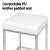 Artiss 4x White Leather Bar Stools - PU Padded Seats, Chrome Steel Legs, 36x36x69cm, Modern Design, 1-Year Warranty