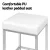 Artiss 4x White Leather Bar Stools - PU Padded Seats, Chrome Steel Legs, 36x36x69cm, Modern Design, 1-Year Warranty